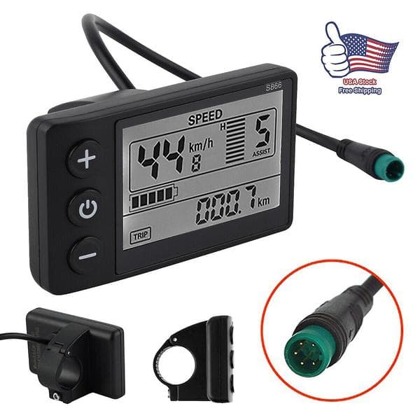 Nyt LCD-display til elcykel 24V/36V/48V Display E-cykel Elcykel