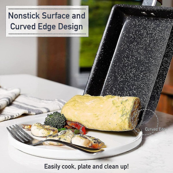 Tamagoyaki Pan japansk omelettpanna, non-stick pannbeläggning fyrkantig äggpanna Stekpanna för att göra omel