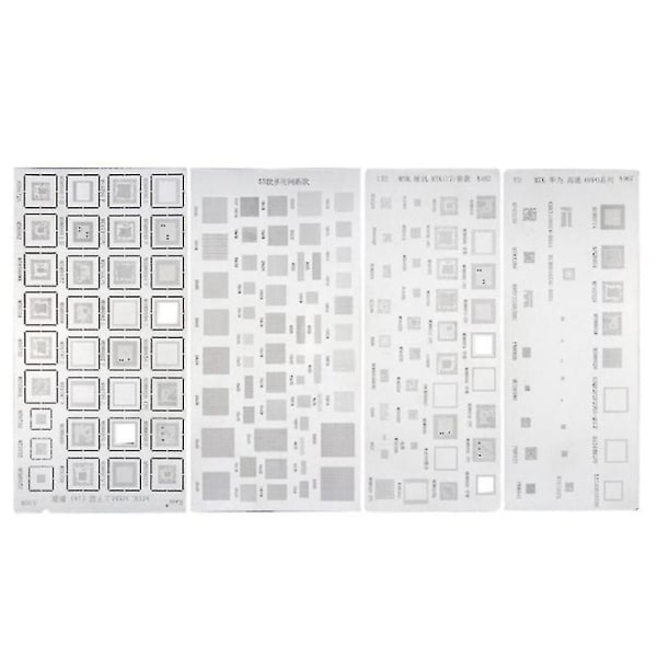 4kpl Universaali Bga Stensiili Mtk Msm Ipad Cpu Ram Pm Virta Ic Reball Nasta Suora Lämmitysmalli
