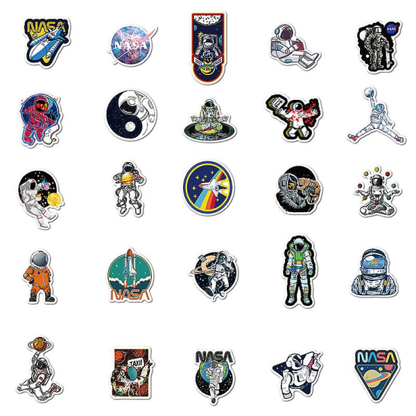 50 stk Space Astronaut Stickers For Skrivesaker Laptop Skateboard Pvc Stickers