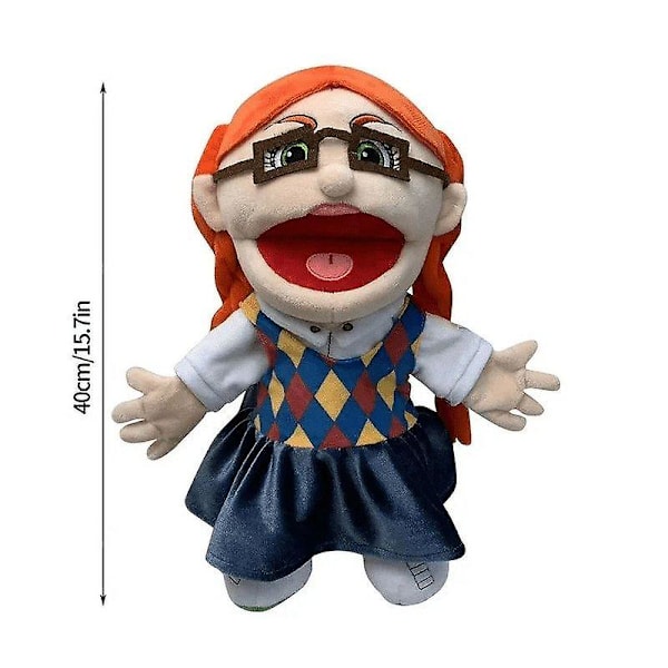 Jeffy hånddukke tegneserie blød plyslegetøj, cosplay dukke dukke spil til børns gave Penelope 40cm