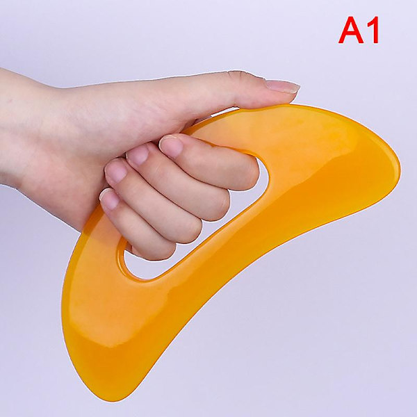 1 stk. Guasha Board Natursten/syntetisk harpiksværktøj Scrpy Aping Board Massage