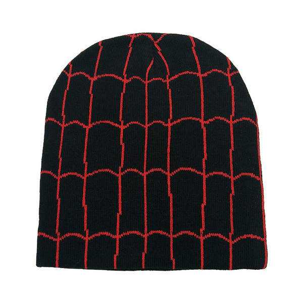 Spider-man Voksne Unisex Vinter Warm Beanie Hat Til Mænd Kvinder Superhelte Spiderman Ski Skull Cap Cosplay kostume Black
