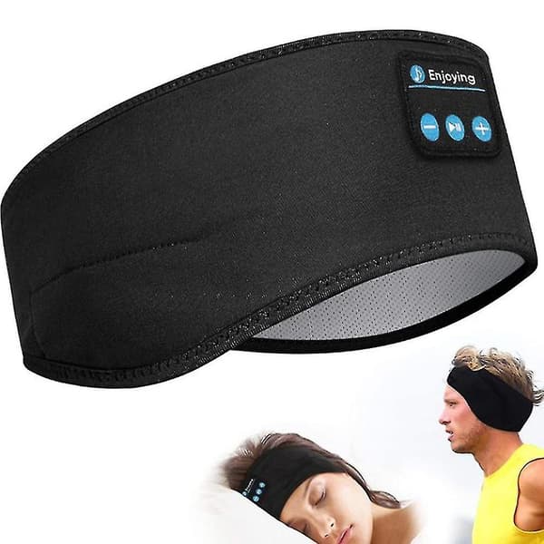 Bluetooth 5.0 Hodebåndshøyttalere Sportshodeband Sov Trening black