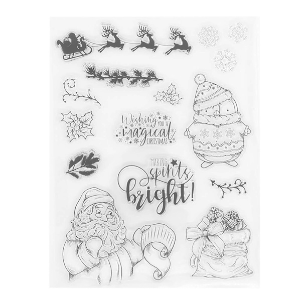 Juleideer Kampanje Julenissen Transparent Utgave Seglstempel Stempelkuttersett