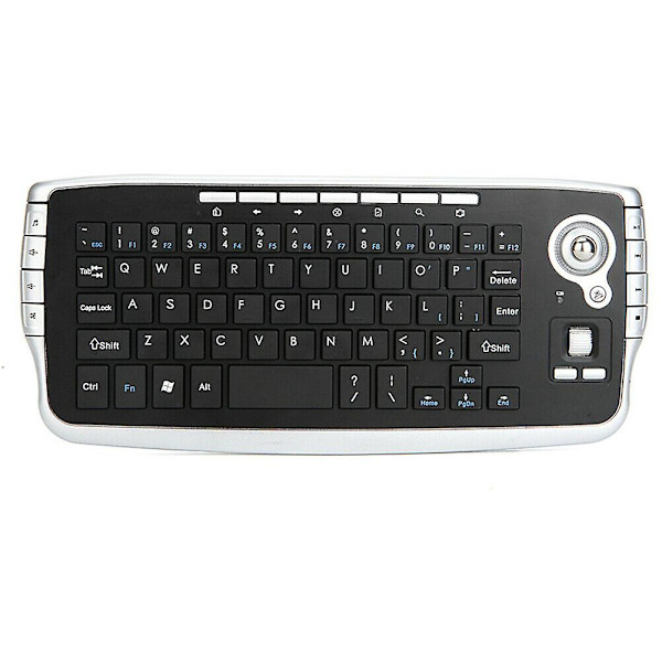Trådløst tastatur 2,4 GHz computer med trackball mini mus scrollehjul gaming