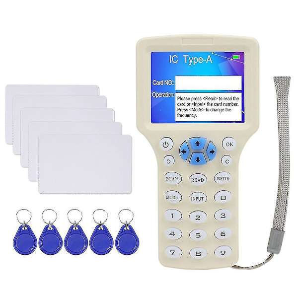10 Frekvens Nfc Smart Kortläsare Skrivare Rfid Kopieringsapparat Duplikator 125khz 13.56mhz Usb Kopiera Krypterad