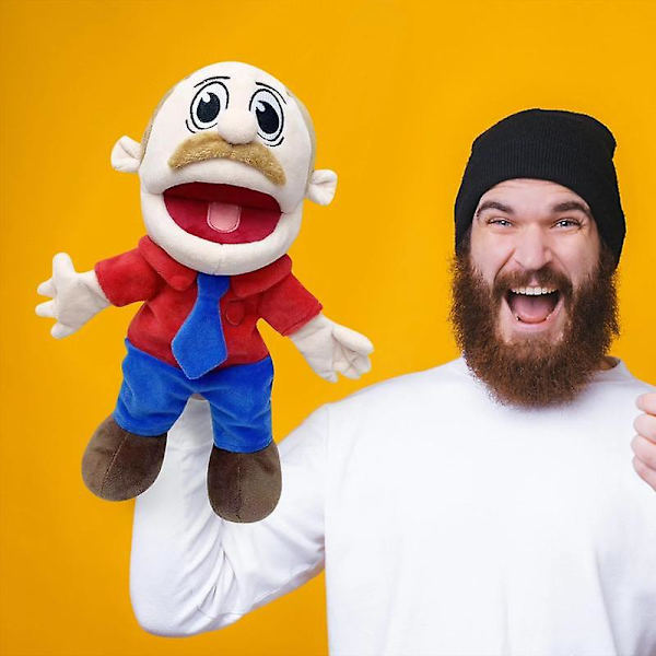 Jeffy hånddukke tegneserie blød plyslegetøj, cosplay dukke dukke spil til børn gave Jeffy Dad 40cm