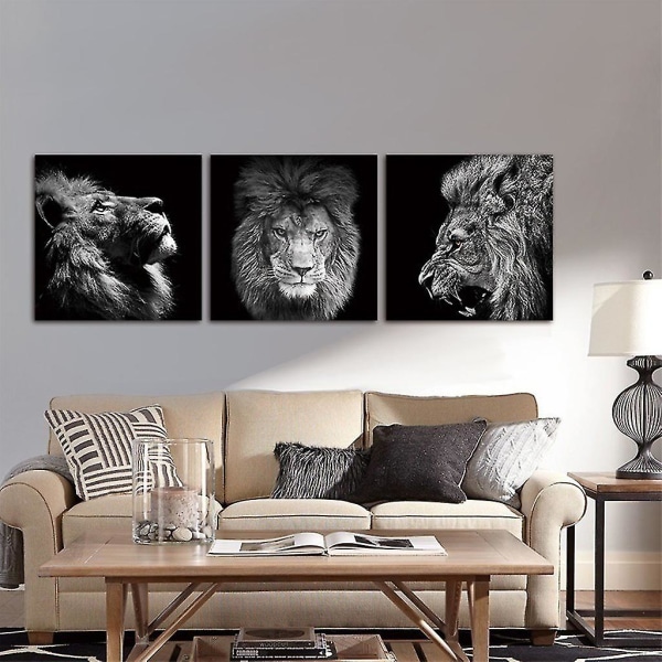 Kangasmaalaus Villieläin Leijonanpääjuliste Olohuoneen makuuhuoneen sisustukseen