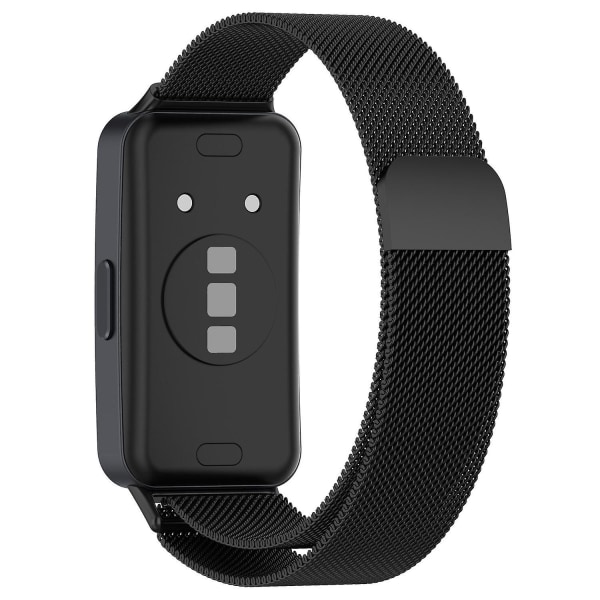 Huawei Band 8:lle Vaihtoranneke Metalli Milanese Magnetic Watch ranneke-musta