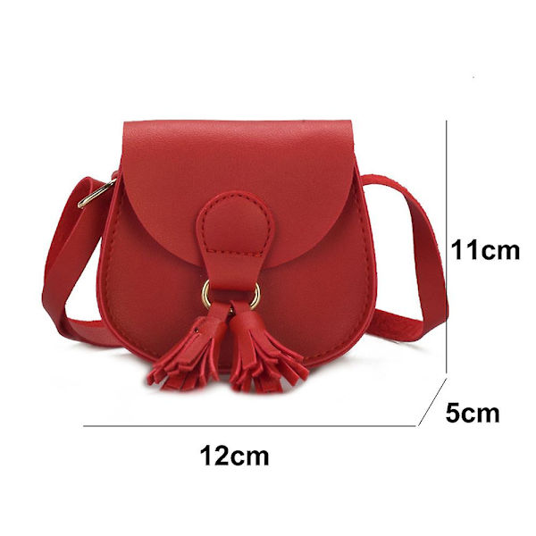 Lille Pigepung Sød Læder Crossbody Taske Mini Skuldertaske Til Børn