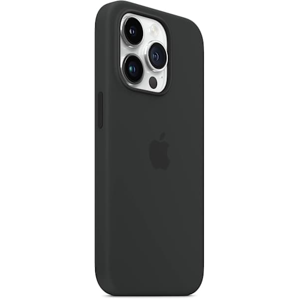 Apple - Midnatssort silikoneetui med MagSafe til iPhone 14 Pro