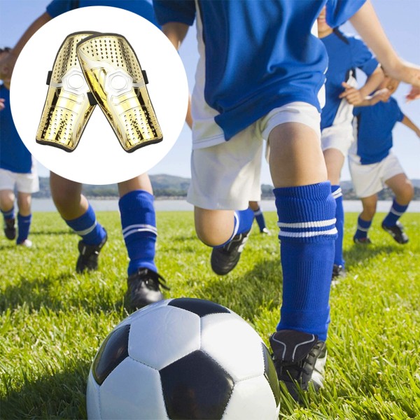 Barn Ungdom Barn Fotball leggbeskyttere med polstret ankel Yellow