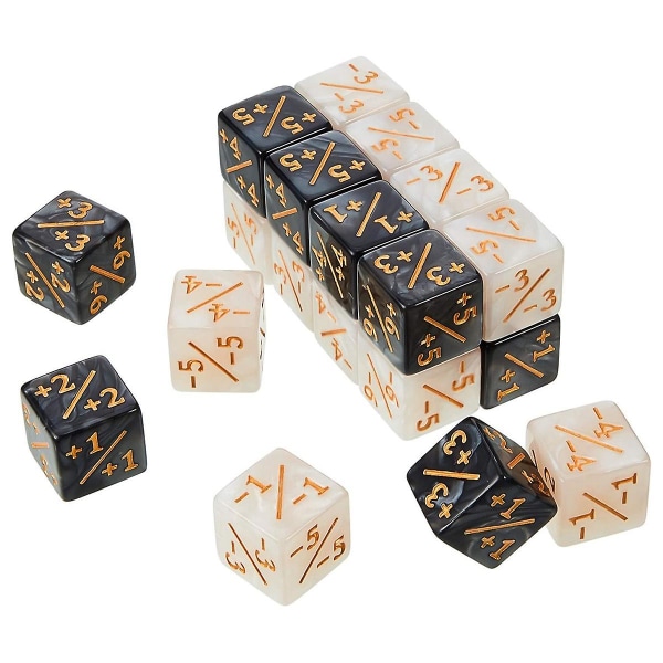 24 stykker Counters Token Loyalty Marble D6 Square Kompatibel med For ,,kortspilltilbehør