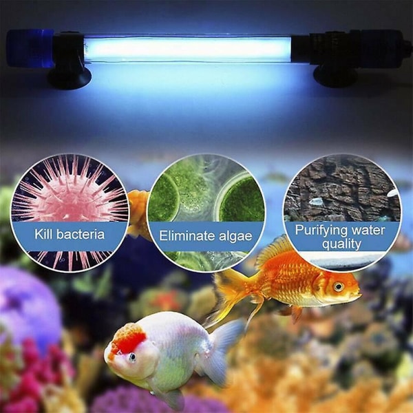 5w Aquarium Ultraviolett Light Water Sterilzer Vedenpitävä UV Sterilointi Upotettava suodatin Vedenpuhdistin