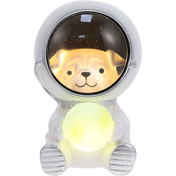 Creative Night Light - Astronaut Hundeformet Natlys, Dekorativ sengelampe, Universal sengelampe, Soveværelsesbordsdekoration til børnestuderende,