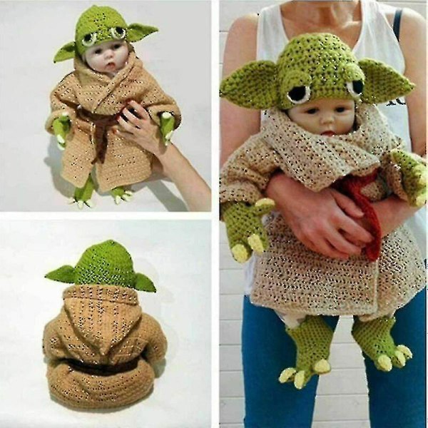 Star Wars Master Yoda Newborn strikket heklet kostyme Foto rekvisita antrekkssett