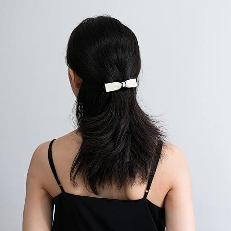 Elegante Hårklemmer Resin Hårspænder Glitrende Sort & Hvid