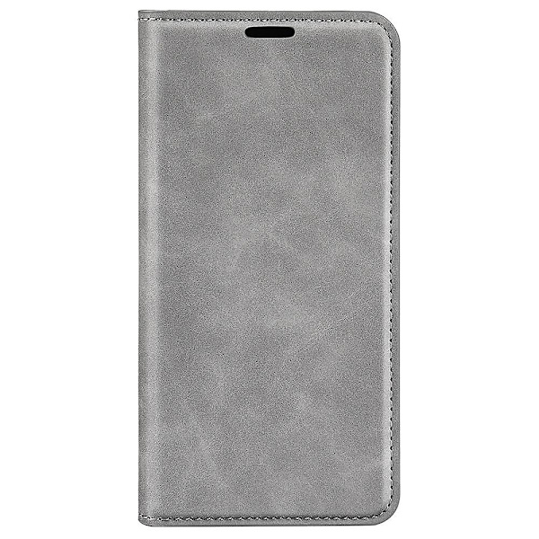 För Samsung Galaxy Xcover Pro PU Läder TPU Fodral Ställ Magnetisk Skin Touch Flip Plånbok Telefonfodral Grey