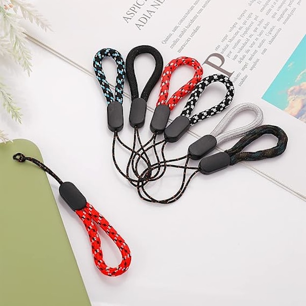 Finger lanyard håndleddsstropp, 12cm justerbar håndleddsnylonhåndstropp bærbar finger lanyard