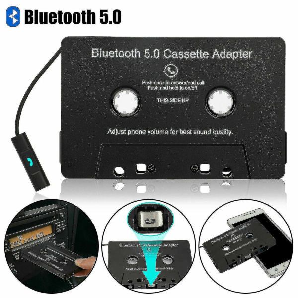 Autoäänen Bluetooth kasettivastaanotin Nauhasoitin Bluetooth 5.0 -kasettilisäsovitin