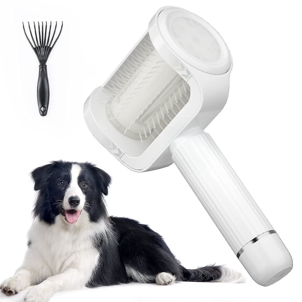 Elektrisk hundebørste til langhårede hunde Slankere børste til hunde, der fælder Højeffektiv kæledyrsplejebørste Nem rengøring Miljøvenlig bærbar sparer