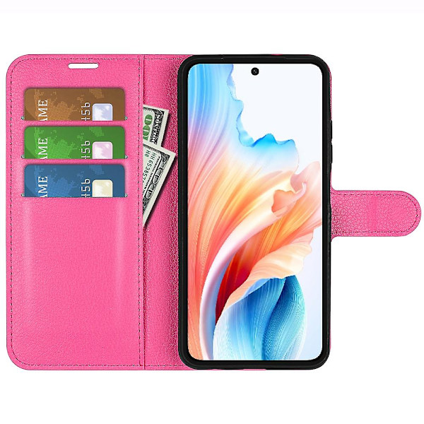For Oppo A79 5G Deksel Magnetisk Litchi Tekstur Mobiltelefondeksel med Lommebok og Stativ