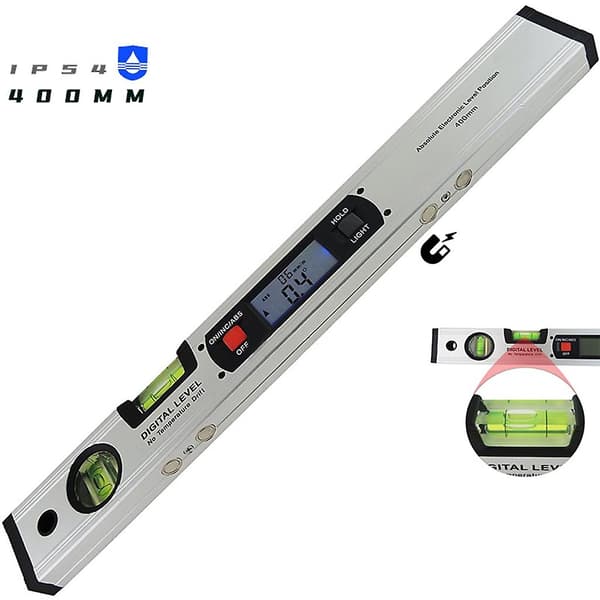 400mm Pro Digitalt Vattenpass LED-Skärm 2 Libeller Magnetisk Mätning