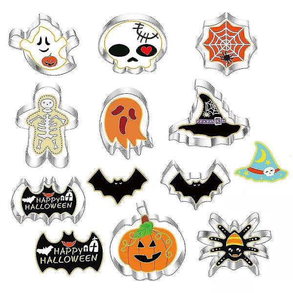 Halloween Kakformar för Kakor och Keks, Rostfritt Stål