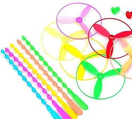 10 stk. Twisty Pull String Underkopper Helikoptere Spindende Flyvende Diske Pædagogisk Legetøj Alder 5+ til Børn (Farve Tilfældig)