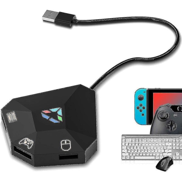 Tastatur og mus Adapter til Nintendo Switch/ Ps4/ Ps3/ Xbox One/ Xbox 360 Converter