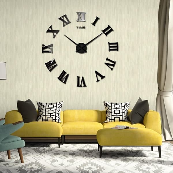 DIY Vægur Timer 3D Stor Sort