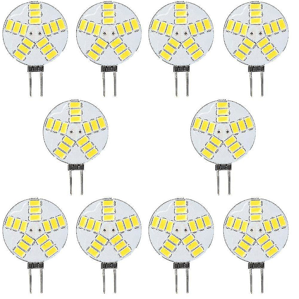 10 st 4 W LED Bi-pin Lampor 300 Lm G4 T 15 LED-pärlor SMD 5730 Varmvit Vit 12 V
