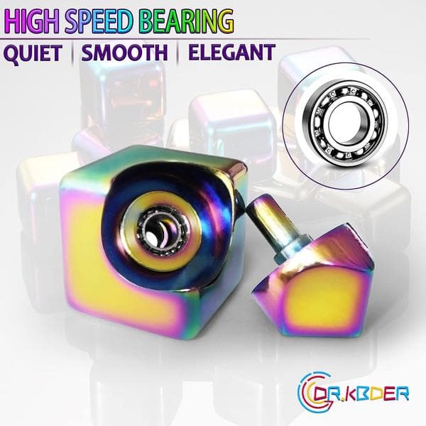 Fidget Spinner Legetøjskube til Voksne, Metal Valentinsgave EDC Cool Bord Gadgets Kontor Sensorisk Legetøj