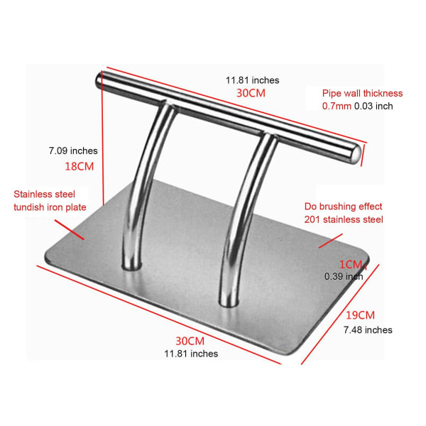 Salon Barber Fodstøtte i rustfrit stål til frisørstol