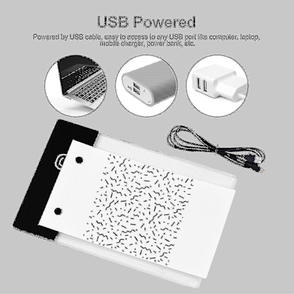 Flip Book Kit med Lysplate LED Lysboks Tablet 300 Ark Tegnepapir Flipbok med Bindeskruer for Tegning Sporing Animasjon Skissering Cartoo
