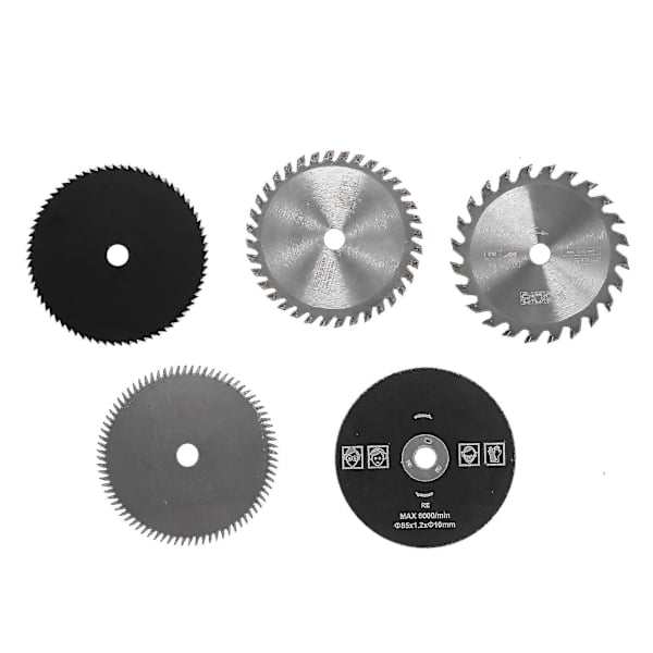 5-osainen karbiditerästä valmistettu pieni pyöreä sahanterä 85 mm, puuntyöstöön, kotikäyttöön ja DIY-projekteihin