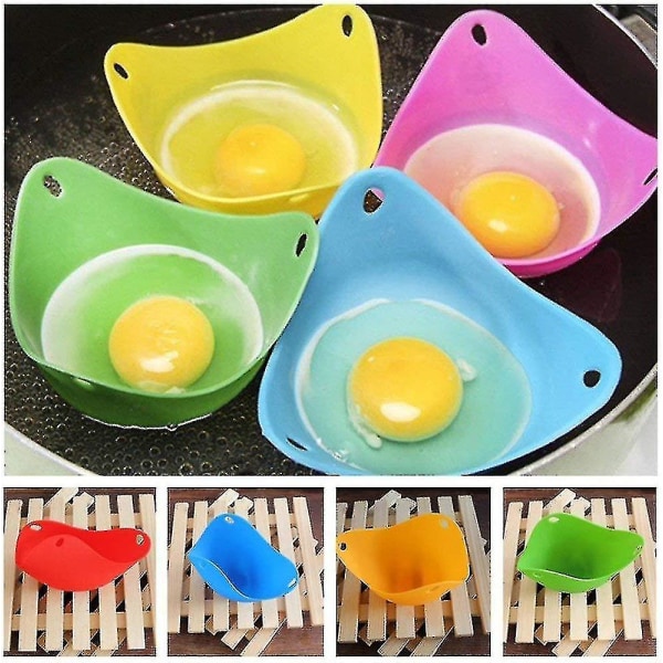 Silikon Äggpocherkoppar Set med 6 Matlagning Perfekt Pocherade ägg Hög kvalitet A