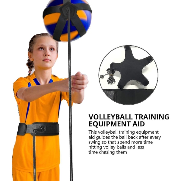 Volleyballtreningspass motstandsbånd, elastisk volleyballmotstandsbeltesett for å øve på servering, armsvingpasning, agilitytrening
