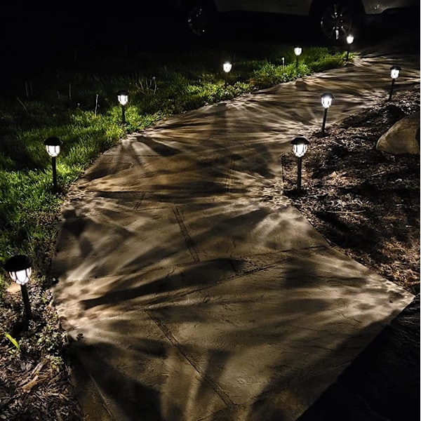 10 kpl aurinkokennovalaisimia ulkokäyttöön koristeellisia, aurinkokennovalaisimet ulos, aurinkokennovalaisimet puutarhaan ja pihalle kävelytielle jalkakäytävälle ajotielle. Brown