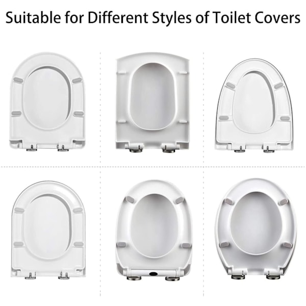 Sunrain Universal WC-istuimen puskurisetti - 4 kpl WC-istuimen puskuria, yhteensopiva bideen, kannen kanssa; ominaisuutena liimapehmusteet, kiinteä, soikea, valkoinen
