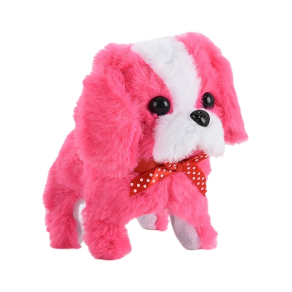 Söpö koirarobotti, pehmo, kävelevä haukkuva interaktiivinen sähköpentu Halloweeniin Pink Colored dog