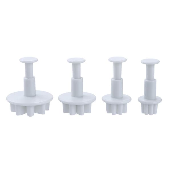 4 stk Blomsterutstøter Kakeformer Kjeks Dekorering Baking Mold Mold Tool