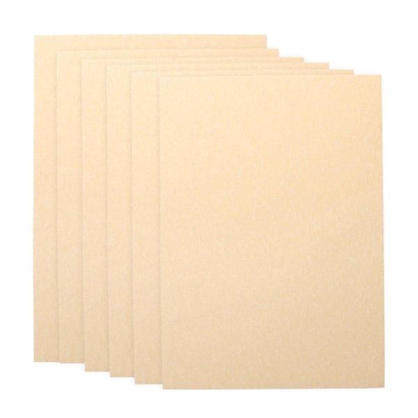 50 stk A4 papirark Pergament retro papir til certifikat og diplom 90g (lysebrun)