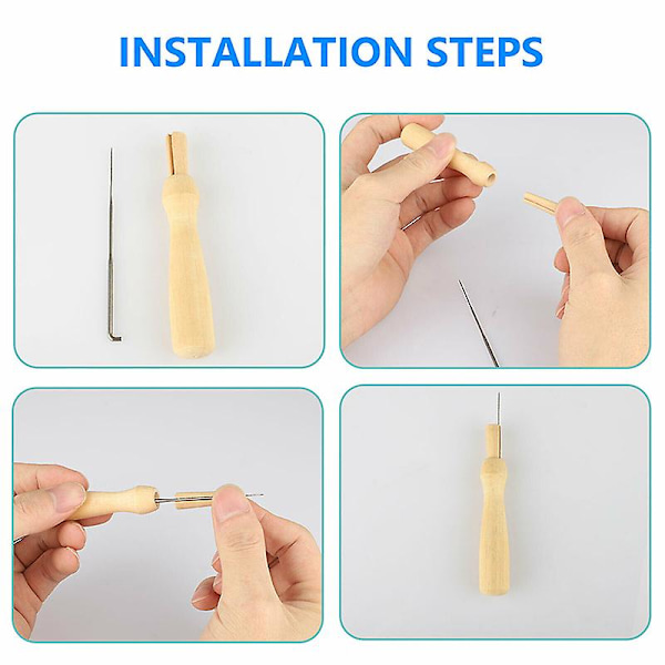 Nålfiltning Starter Kit Sæt Uld Filt Værktøjer Måtte DIY Håndværk Fremstilling Forsyning