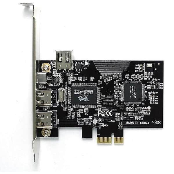 Pcie Firewire-kort til Windows 10, dvs. 1394 Pci Express-controller 4 porte (3 x 6 ben og 1 x 4 ben)