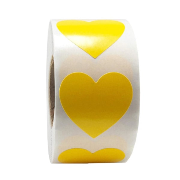 Hjärta Röda förseglingsetiketter Sticker Scrapbooking Paket Bröllopsdekor Brevpapper Jikaix Yellow