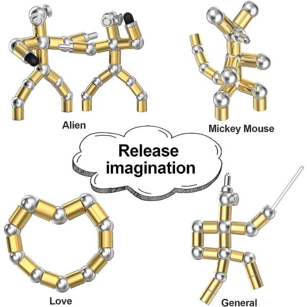 Magnetischer Kugelschreiber,schwarz Kugelschreiber, Lustig Multifunksjons Magnetstift, Stressabbau Druckkugelschreiber Fr Teenager, Junge Mnner & Frau