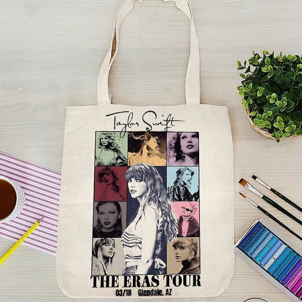 Lady Tote Bags Taylor Swift Album Inspirerad Reseförvaring Organizer Väska Musikälskare Merch Gifts