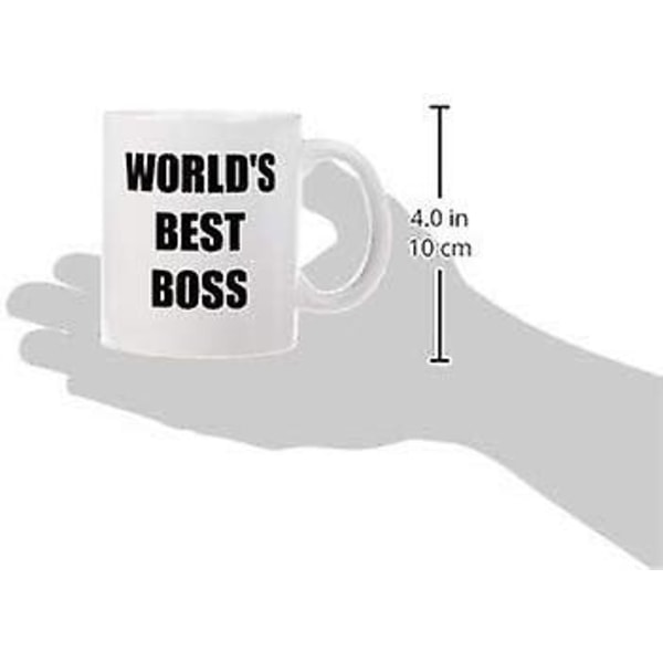 \"SSRGV Krus Sjov Verdens Bedste Chef 325 ml Kaffekrus, 1 stk. (Pakke med 1), Hvid\"